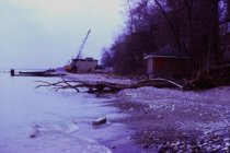 Looking south towards pump station